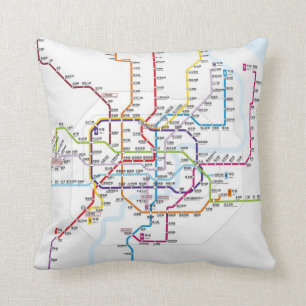 Shanghai-Metro-Karte Kissen
