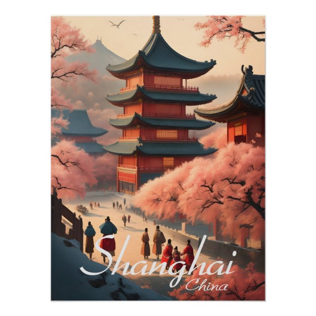 Shanghai-Reiseplakat Poster (Vorderseite)