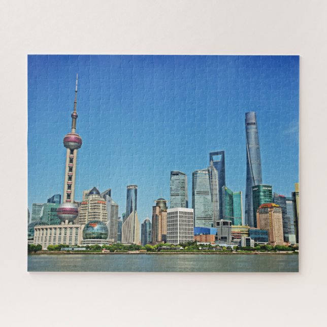 Shanghai Skyline aus dem Bund - 16x20 - 520 Stk. (Horizontal)