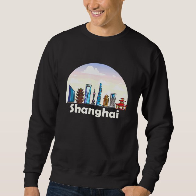 Shanghai Skyline-China Sweatshirt (Vorderseite)