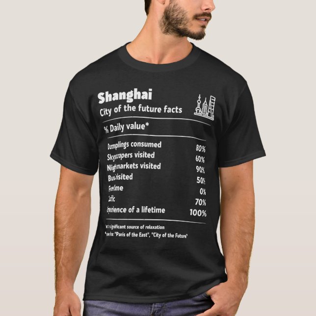 Shanghai - unleugbare Fakten - Stadtdefinition T-Shirt (Vorderseite)