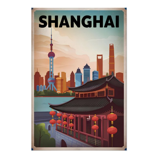 Shanghai Vintage Poster (Vorderseite)