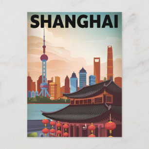 Shanghai Vintage Postkarte