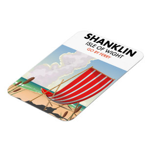 Shanklin Beach Isle of Wight Reiseplakat. Magnet