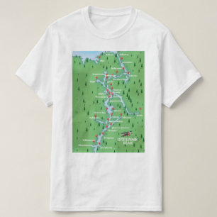 Shannon Fluss Irland Karte T-Shirt