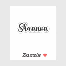 Shannon Name - Handgeschriebene Kalligrafie Aufkleber