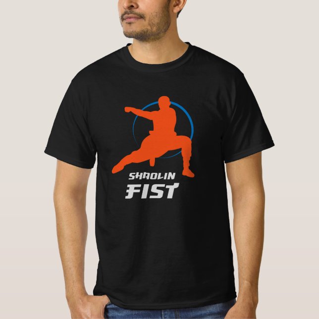 Shaolin-Faust Kung Fu Krieger T-Shirt (Vorderseite)