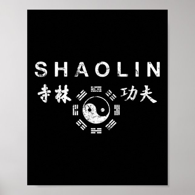 Shaolin Kung Fu Chinesische Kampfkunst Poster (Vorne)