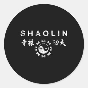 Shaolin Kung Fu Chinesische Kampfkunst Runder Aufkleber