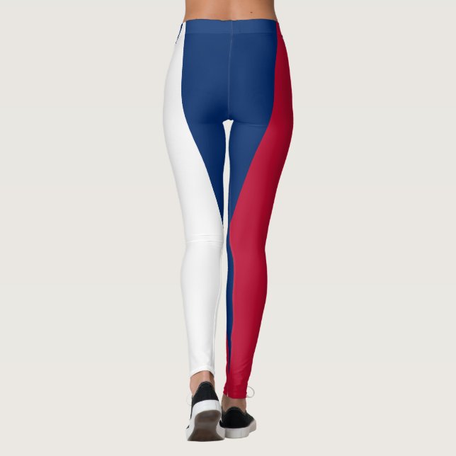Shape & Curves Tri Color, USA Red, White & Blue Leggings (Rückseite)