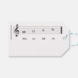 Shape Notes FA SOL LA ME 10 Geschenkanhänger
