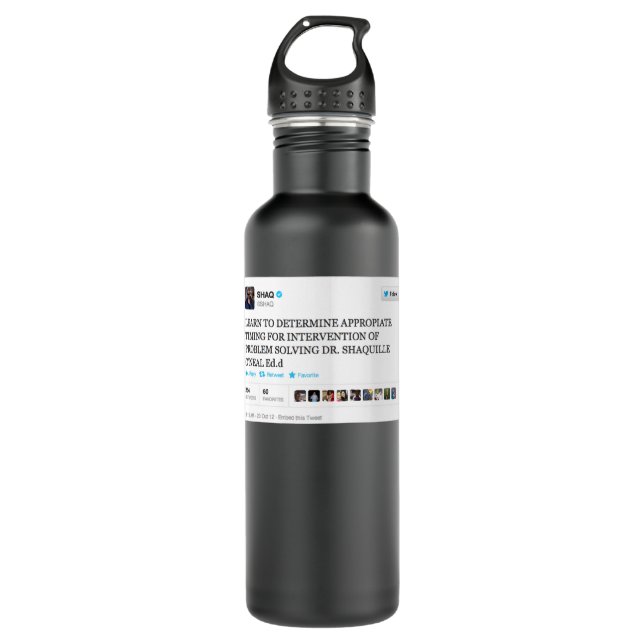 Shaquille ONEAL- Shaq Funny Tweete Edelstahlflasche (Vorderseite)