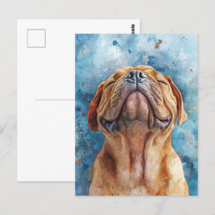 Shar Pei Aquarellmalerei Postkarte