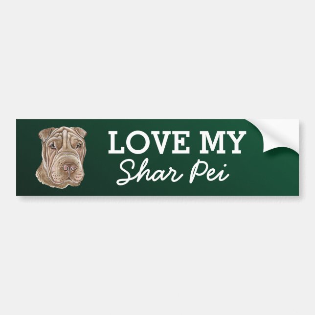 Shar Pei Autoaufkleber (Vorne)