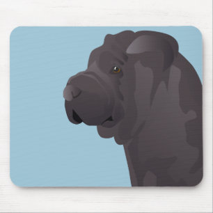 Shar Pei Basic Design-Vorlagen Mousepad