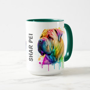 Shar Pei Bunter Personalisierter Tasse