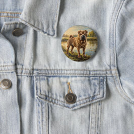 Shar Pei Button