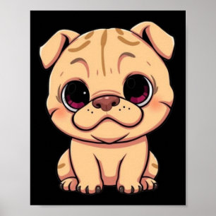 Shar-pei Chibi-Aufkleber Poster