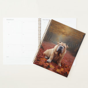 Shar Pei dans l'automne Feuilles automne Inspire