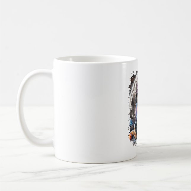 Shar Pei Dog Halloween Square Kaffeetasse (Links)