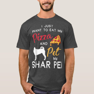 Shar Pei Dog Pizza Lover Eigentümer Weihnachtsfeie T-Shirt