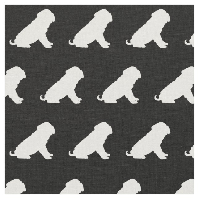 Shar Pei Dog Silhouette Pet Stoff (Nahaufnahme)