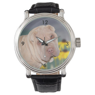Shar Pei face Armbanduhr