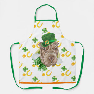 Shar Pei Ferienhaus Dekoration St. Patrick's Day H Schürze