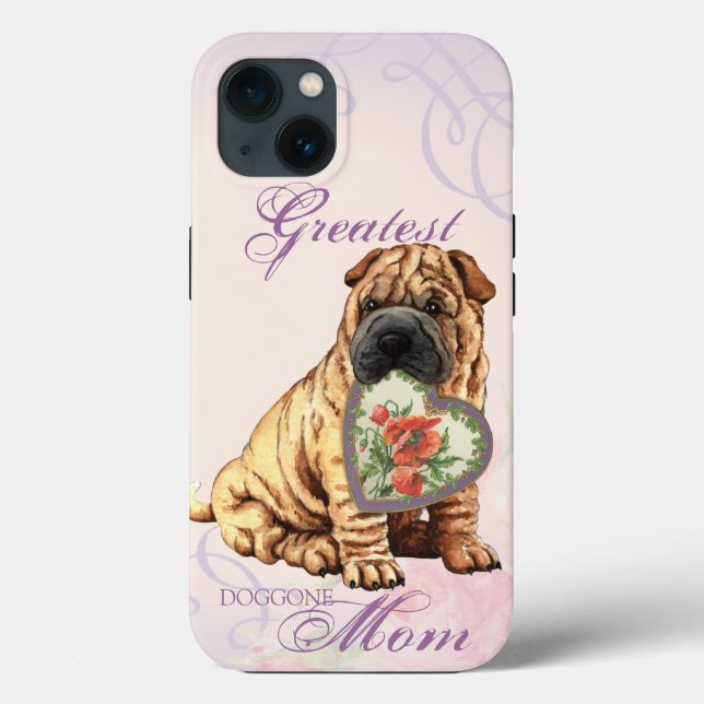 Shar-Pei Heart Mama Case-Mate iPhone Hülle (Rückseite)