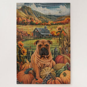 Shar Pei Hund Erntedankfest