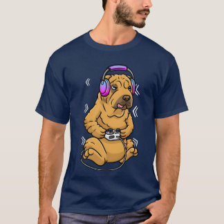 Shar Pei Hund Videospiel Gamer Gaming chinesische T-Shirt