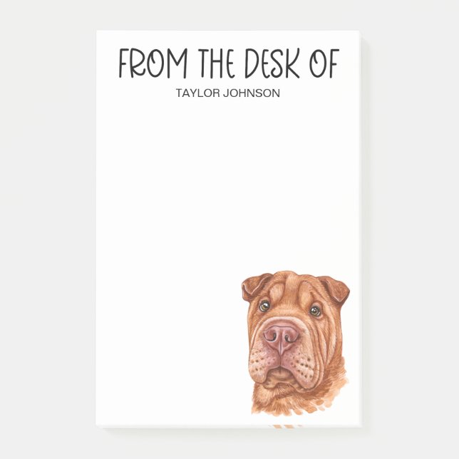 Shar Pei Liebhaber Post-it Klebezettel (Vorderseite)