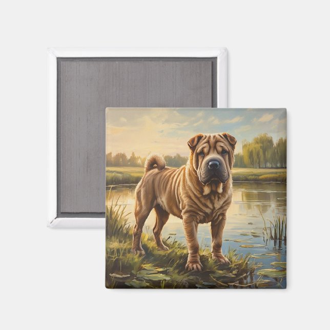 Shar Pei Magnet (Vorderseite/Rückseite)