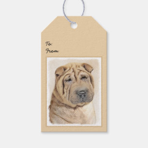 Shar Pei Painting - Niedliche Original Dog Art Geschenkanhänger
