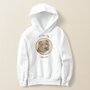 Shar Pei Painting - Niedliche Original Dog Art Hoodie