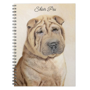 Shar Pei Painting - Niedliche Original Dog Art Notizblock