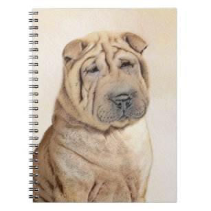 Shar Pei Painting - Niedliche Original Dog Art Notizblock