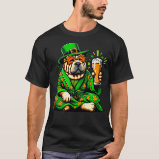 Shar Pei Patricks Day Outfit für Lover Dog T-Shirt