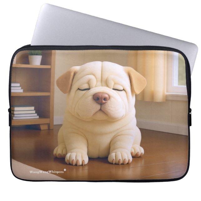 Shar Pei Puppy - Soft Serenity by WangWang Laptopschutzhülle (Vorderseite)