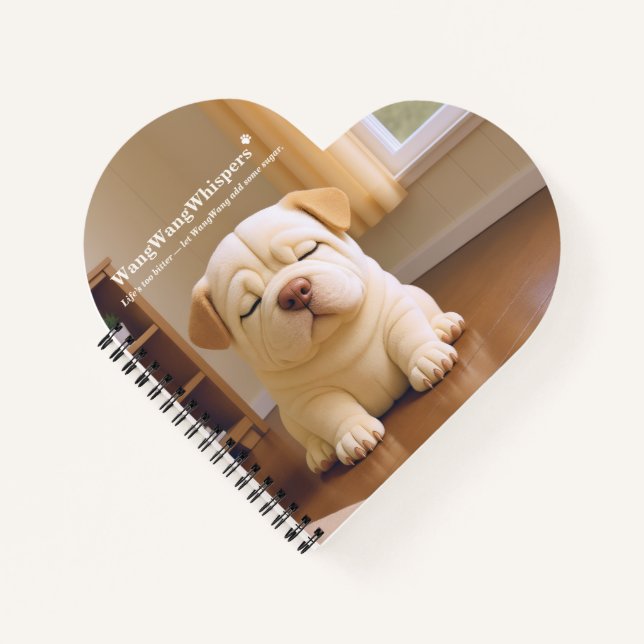 Shar Pei Puppy - Soft Serenity by WangWang Notizbuch (Vorderseite)