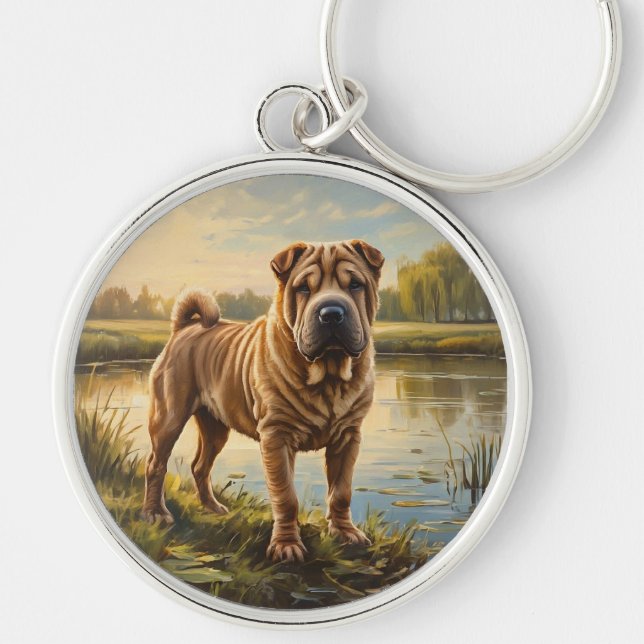 Shar Pei Schlüsselanhänger (Vorne)