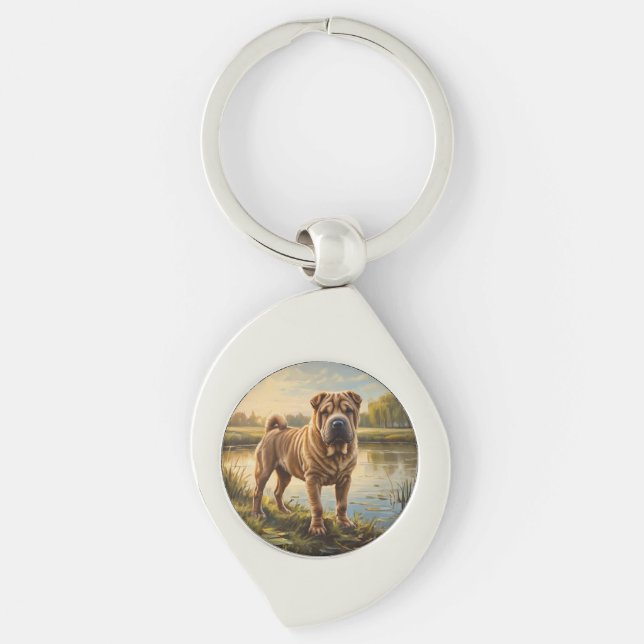 Shar Pei Schlüsselanhänger (Vorderseite)