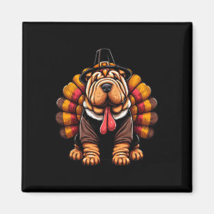 Shar Pei Thanksgiving-Kostüm Hund Shar Pei für Män Magnet