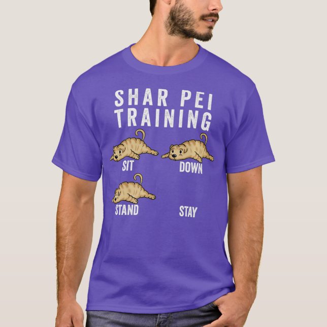 Shar Pei Training Hund Premium T-Shirt (Vorderseite)