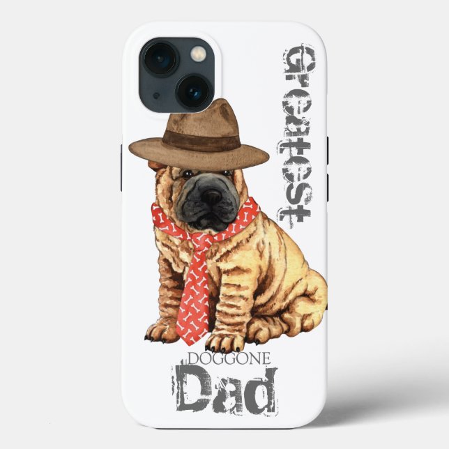 Shar-Pei-Vater Case-Mate iPhone Hülle (Rückseite)