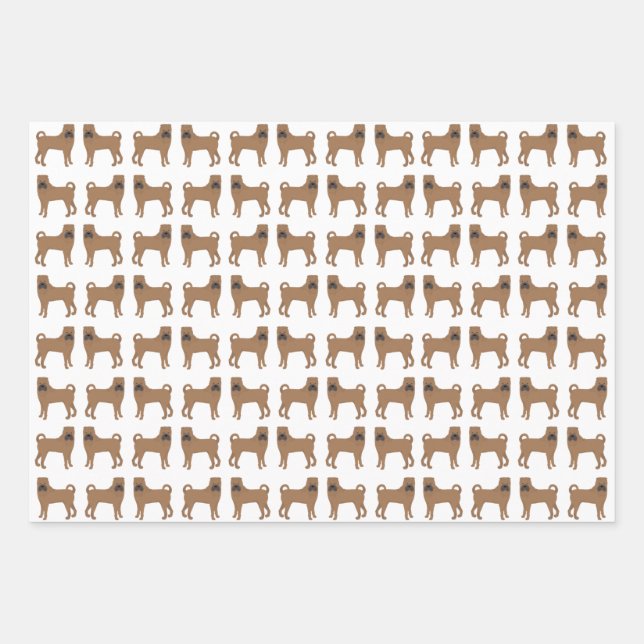 Shar Pei Wrapping Paper Sheets Geschenkpapier Set (Vorderseite)