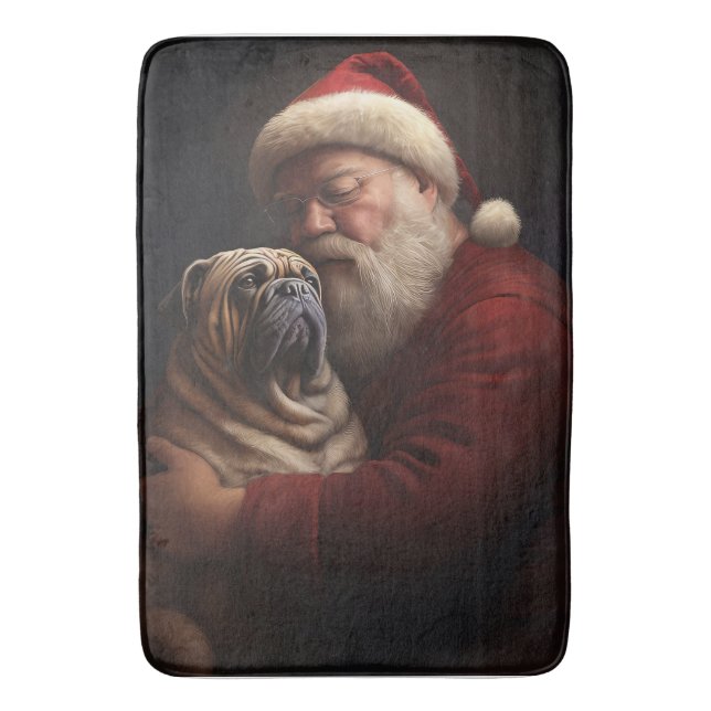 Shar Pei zu Weihnachten Badematte (Vorderseite Vertikal)