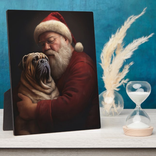 Shar Pei zu Weihnachten Fotoplatte (Seite)