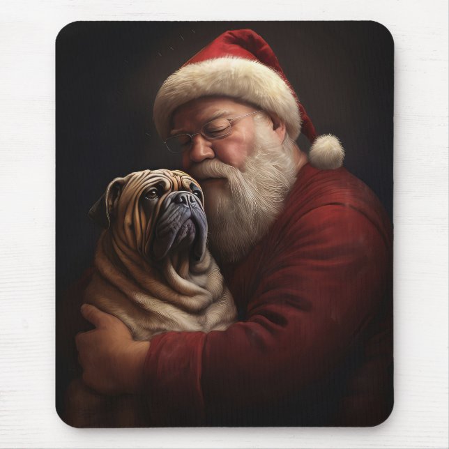 Shar Pei zu Weihnachten Mousepad (Vorne)