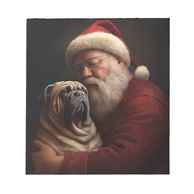 Shar Pei zu Weihnachten Notizblock (Vorderseite)